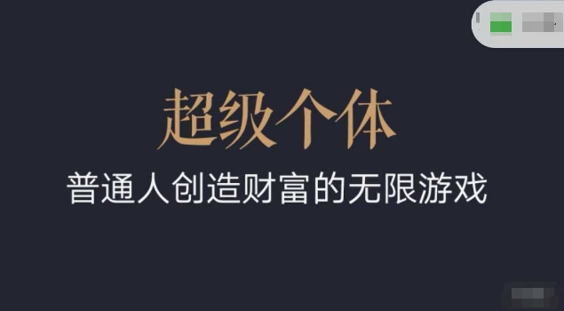 超级个体2024-2025翻盘指南,普通人创造财富的无限游戏创业项目-副业赚钱-互联网创业-资源整合HubZap创业
